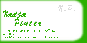 nadja pinter business card
